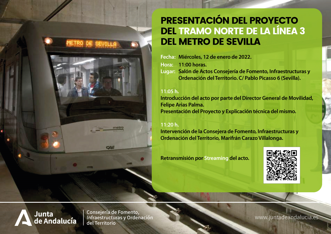 Invitación Acto Metro de Sevilla. 12 de enero