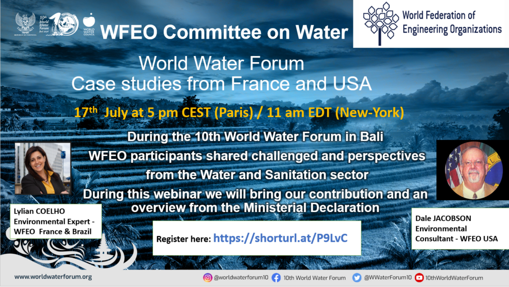 Webinar “World Water Forum Case studies from France and USA”