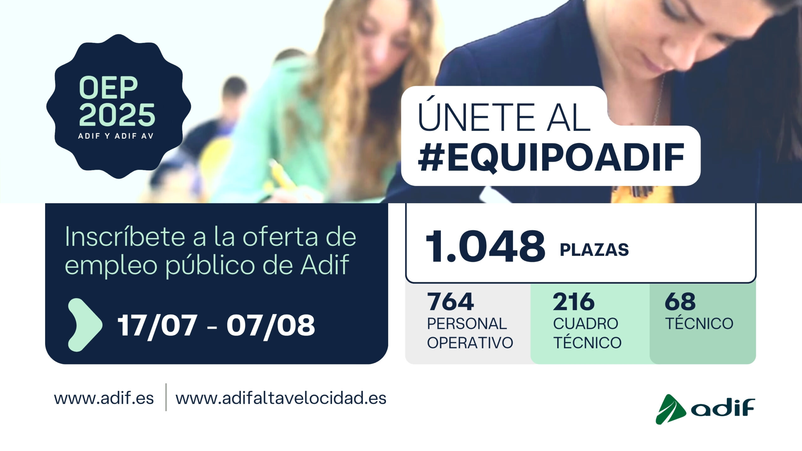 Convocatoria ADIF y ADIF AV: plazas para Ingenieros Industriales